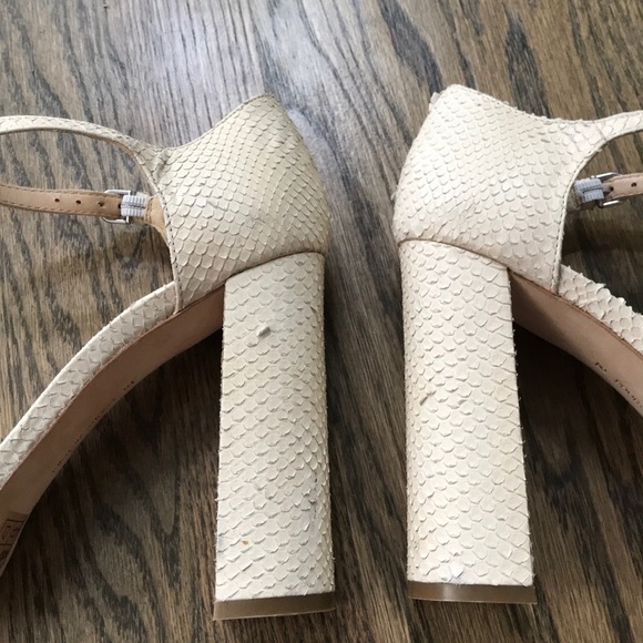 Pour la Victoire Yvette Snake Sandal Block Heels - Picture 4 of 8